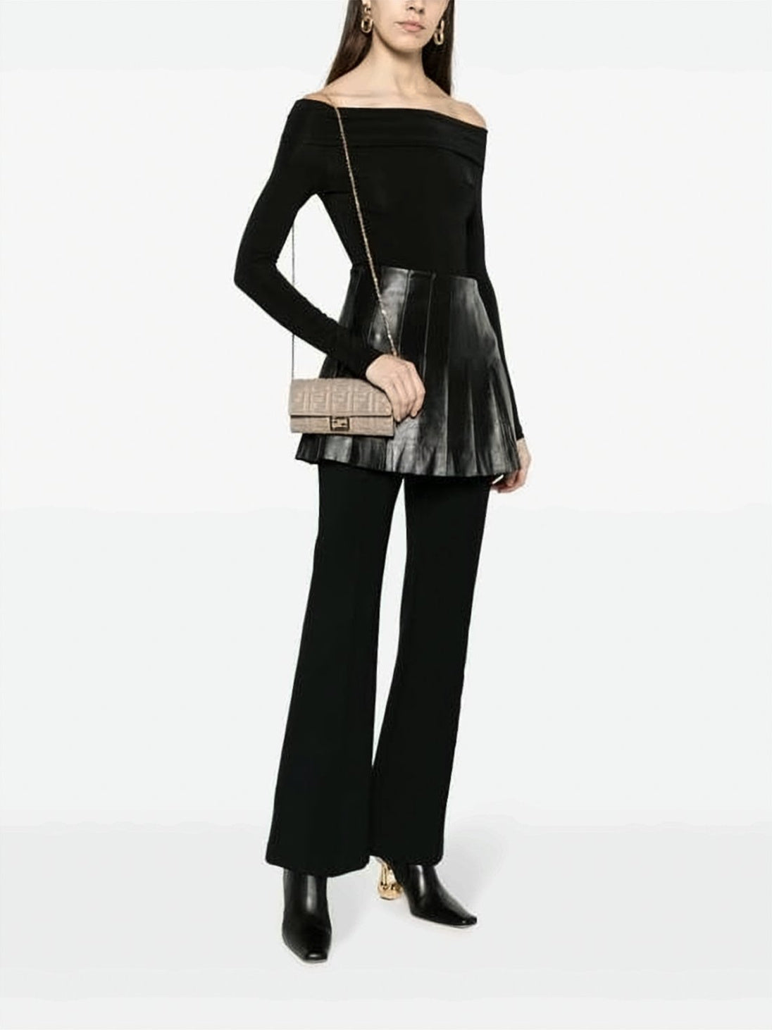 Lambskin Leather Chain Shoulder Bag