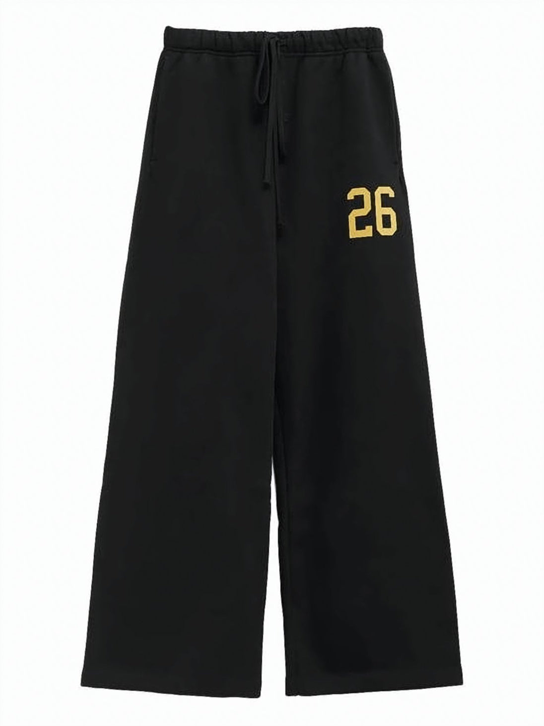 Wide-Leg Athletic Pants with Adjustable Drawstring