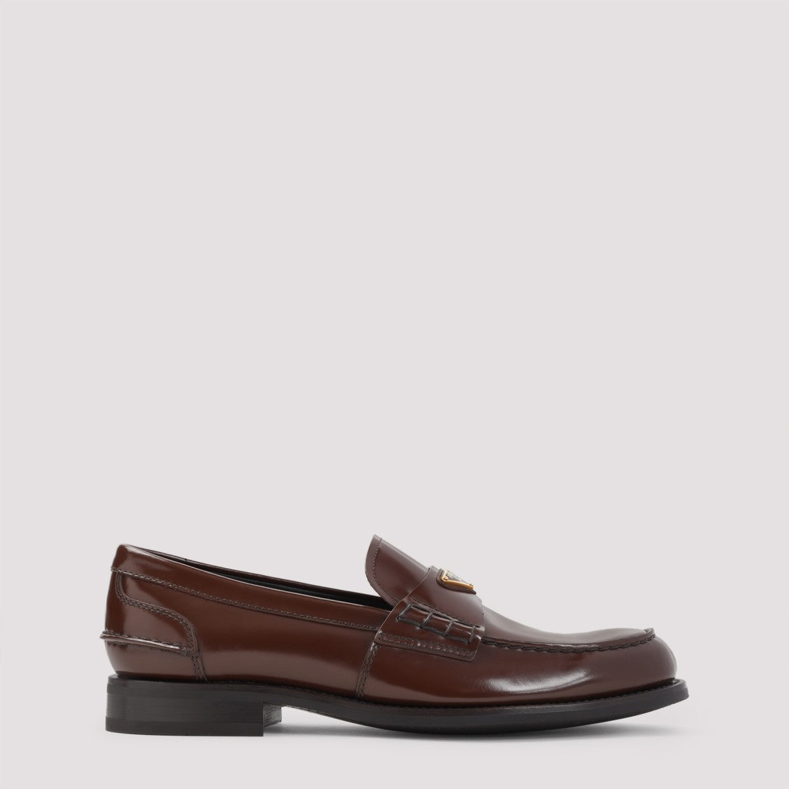 Brown Brushed Calf Leather Loafers