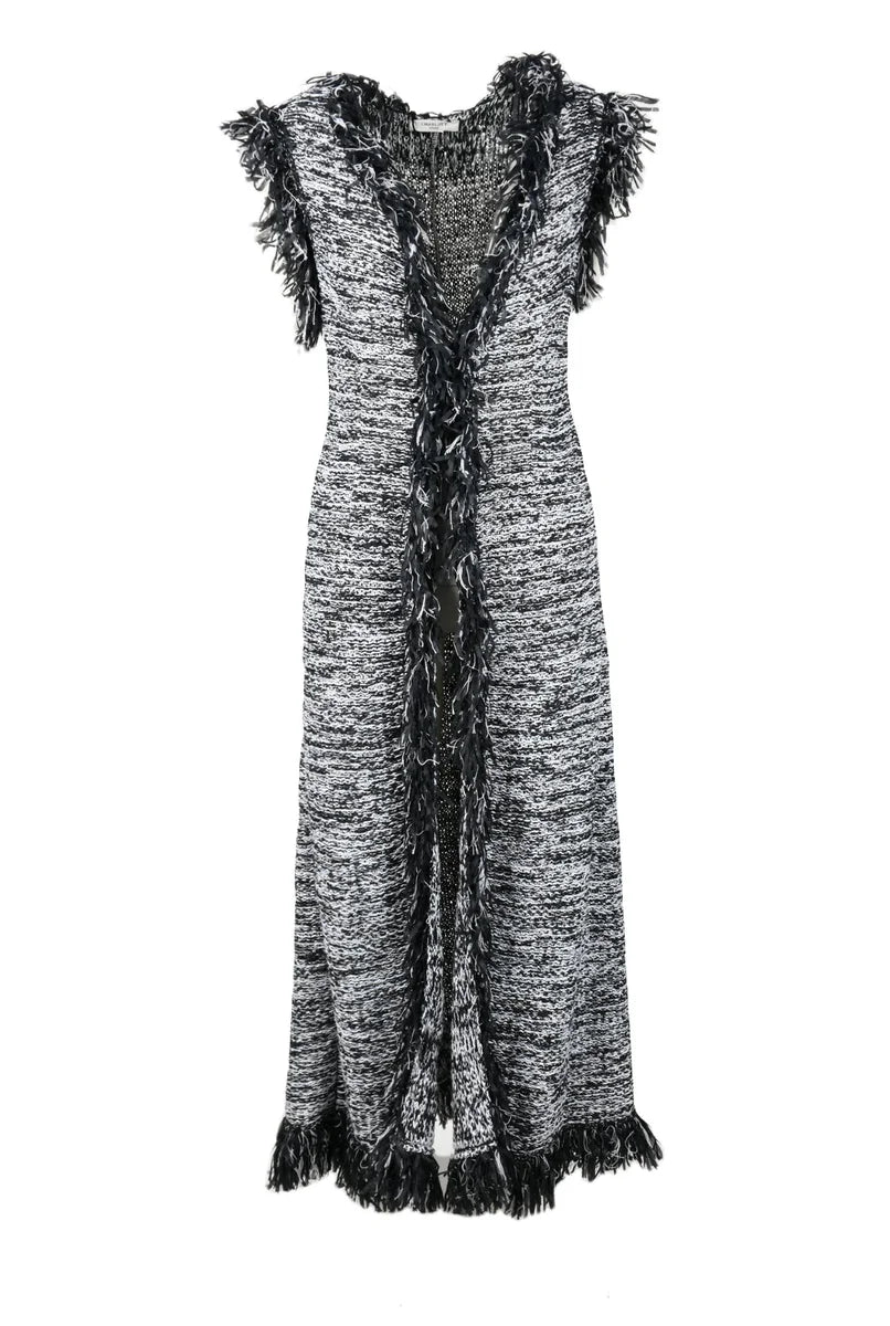 Cotton Vest - Black/White