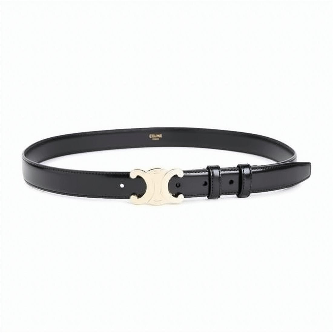 Regular-Width Belt with Polished Double-C Buckle