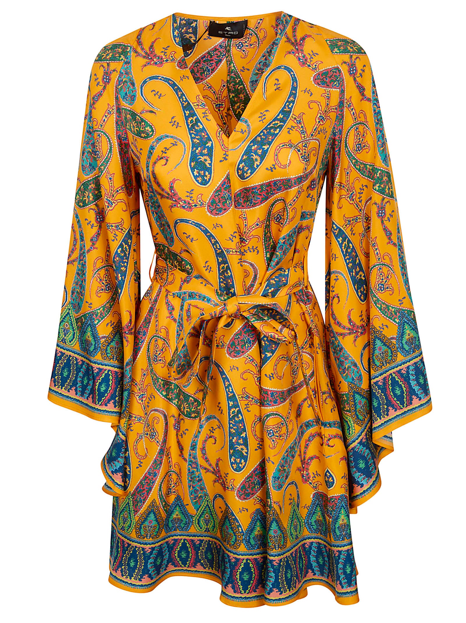 Multicolour Silk Elegant Fit Dress