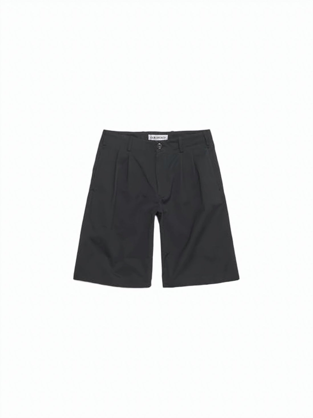 Tailored Minimalist Black Shorts With Structured Design