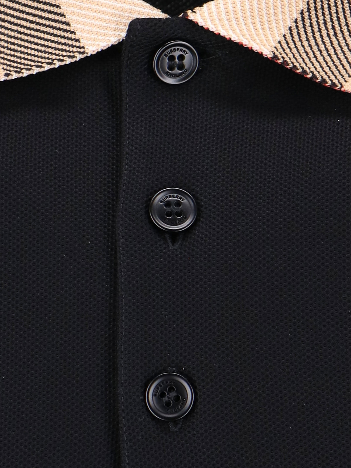 'Check' Polo – Black