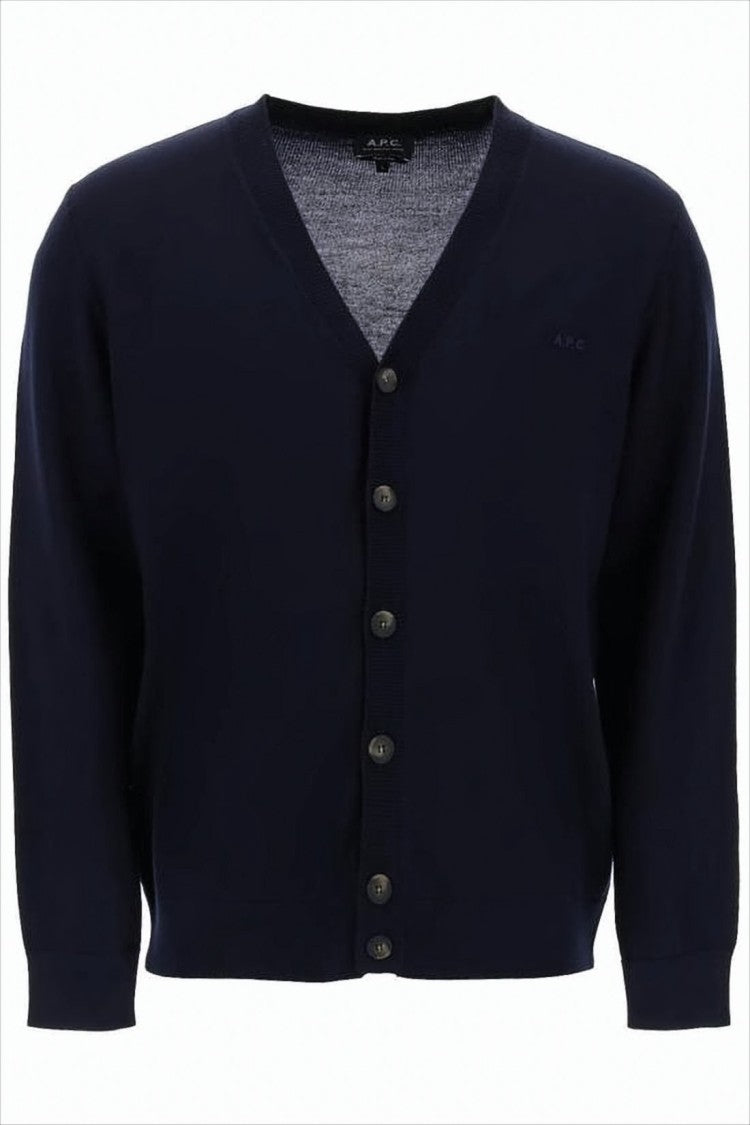 Minimalist V-Neck Cardigan with Button-Down Front