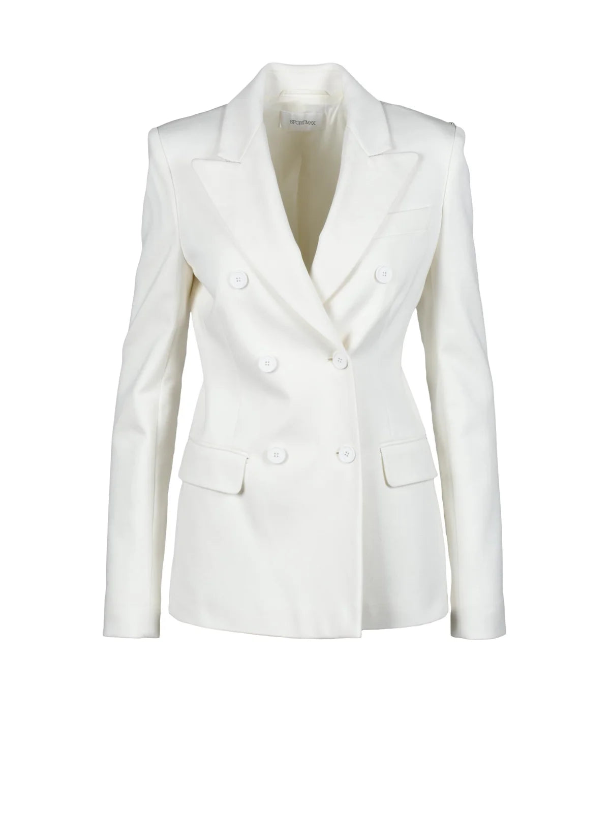 Double-Breasted Tailored Jacket with Structured Silhouette