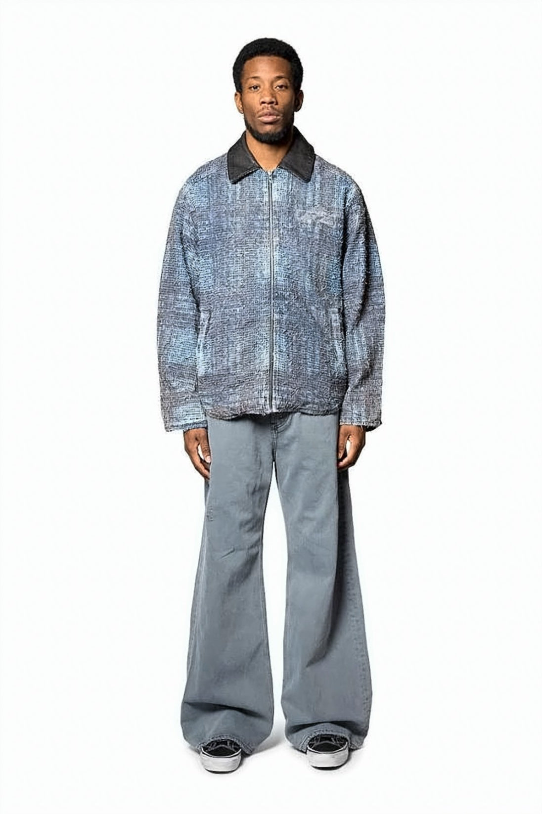Wide-Leg Denim Pants