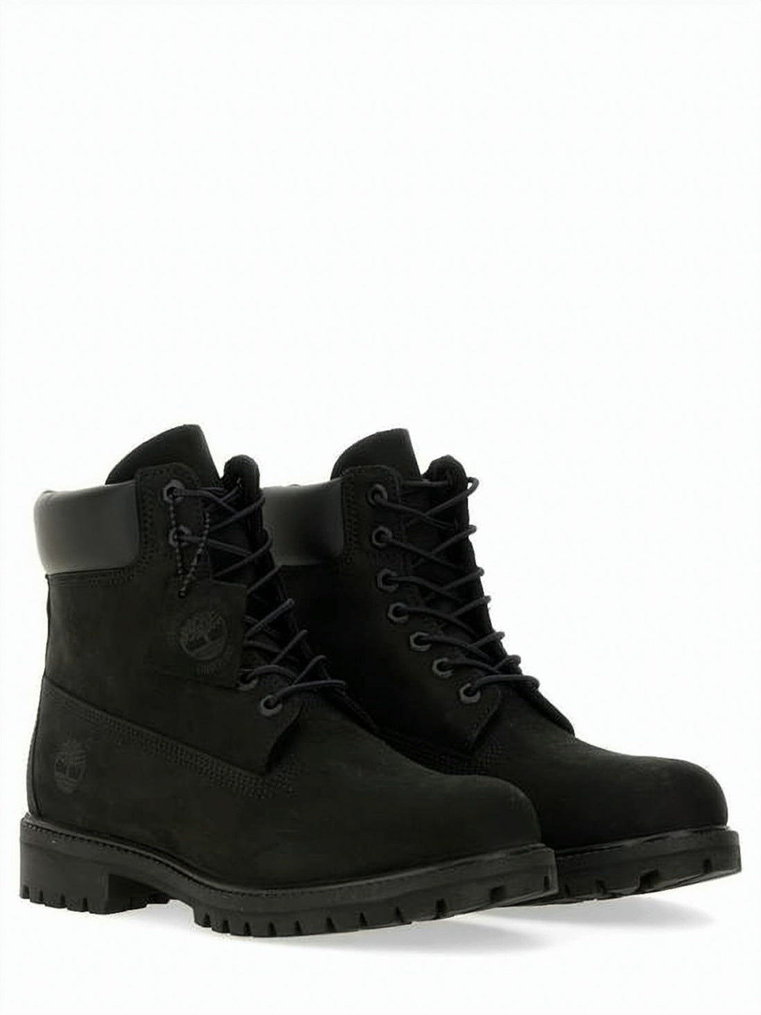 Durable Black Ankle Boots with Padded Collar and Rugged Sole