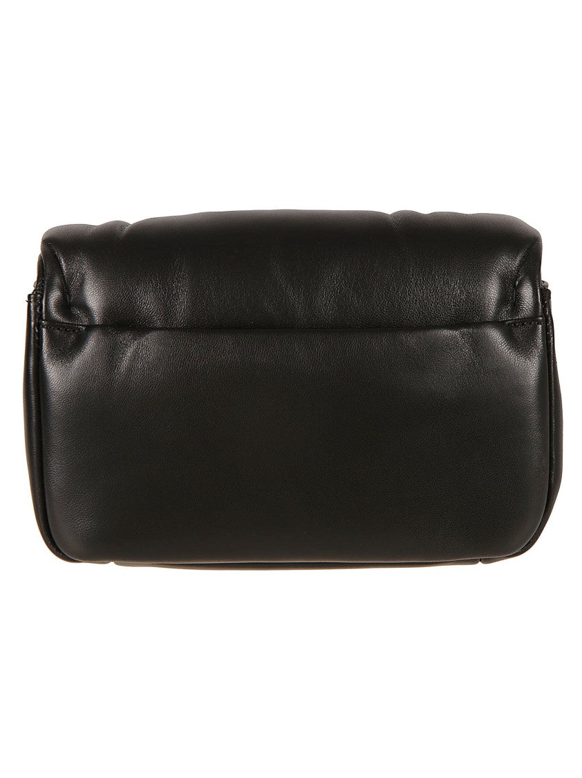 Lambskin Pleated Handbag With Metallic Clasp