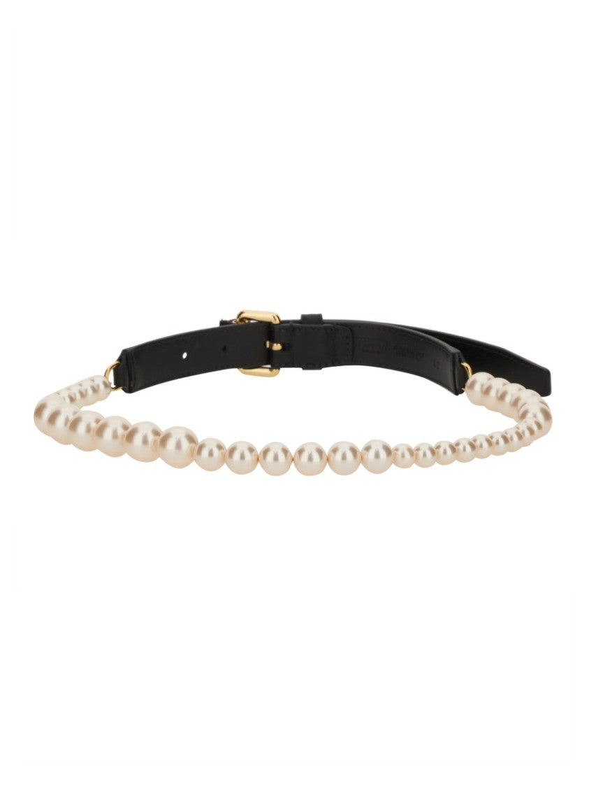 Belt With Pearl Adornments