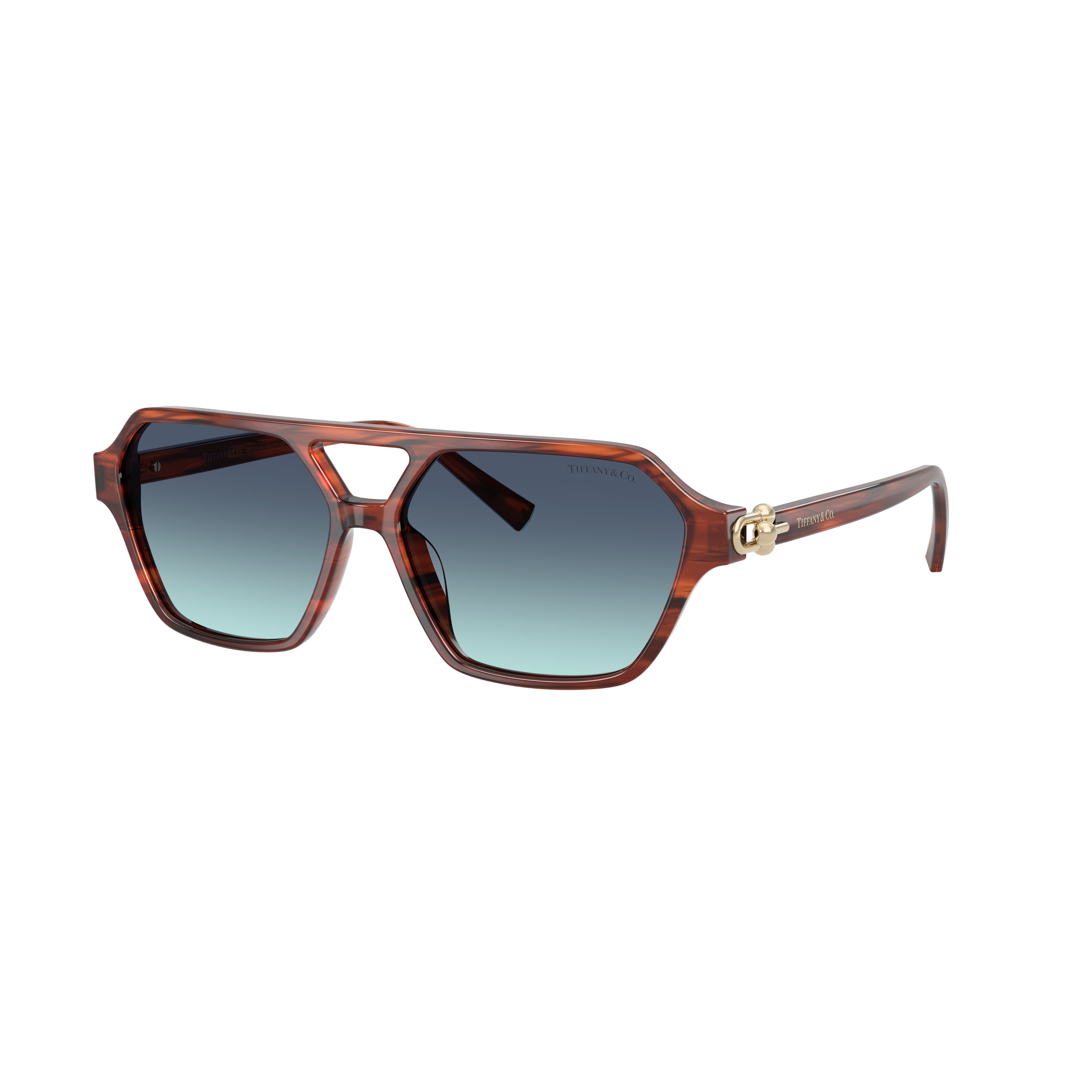 0tf4264u Geometric Tortoiseshell Sunglasses