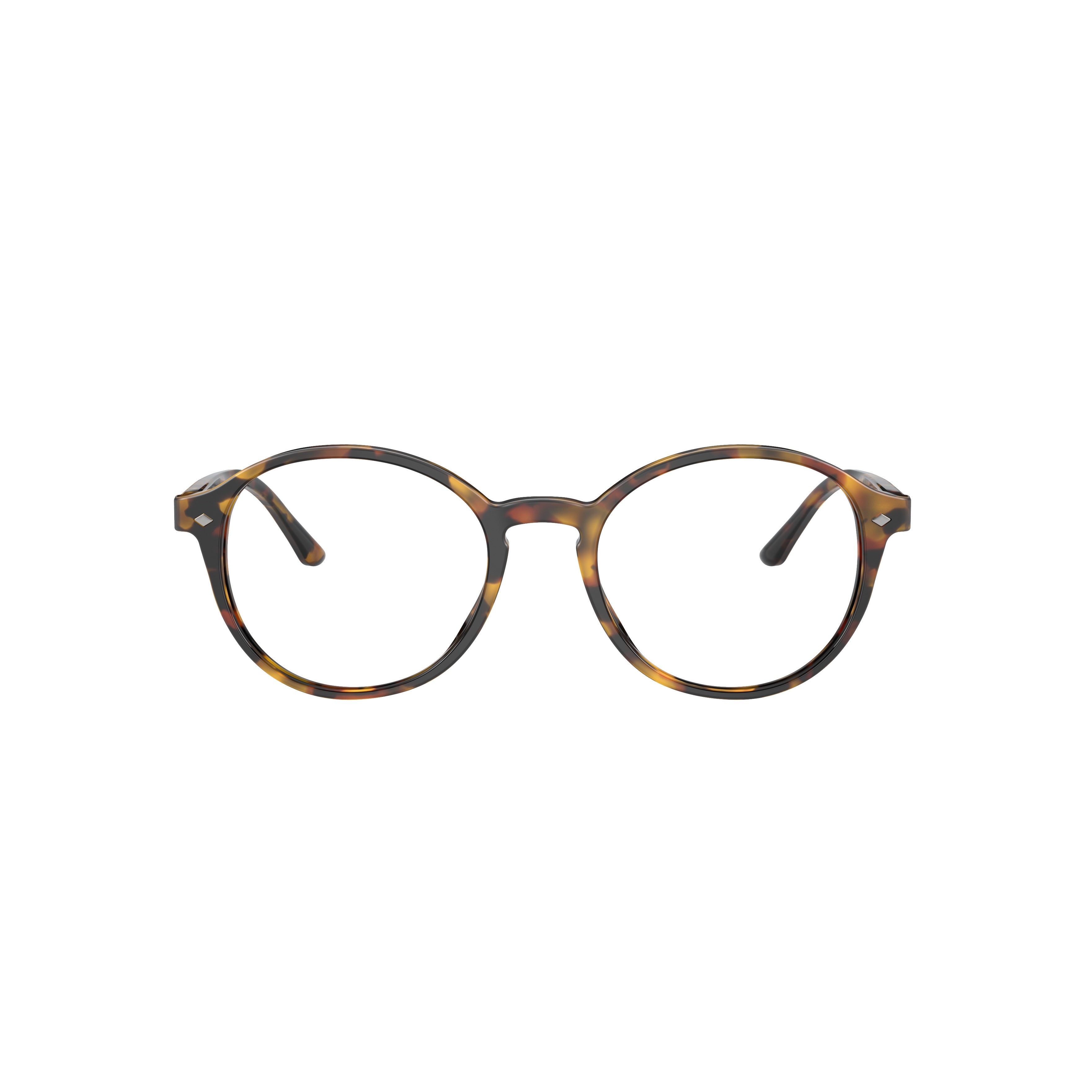 0ar7004 Classic Round Tortoiseshell Eyeglasses with Keyhole Bridge