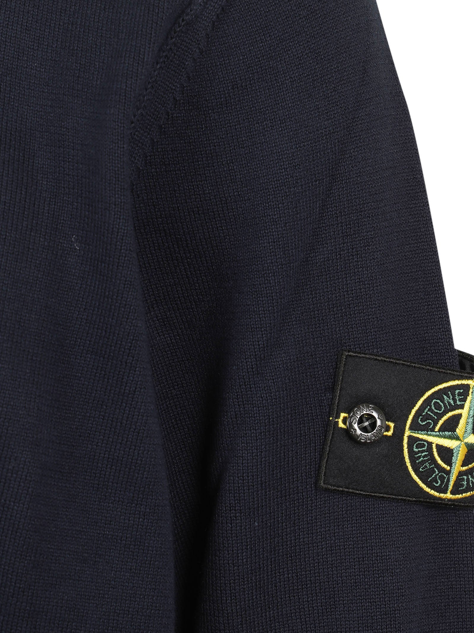 Organic Cotton Crewneck Sweater With Distinctive Patch