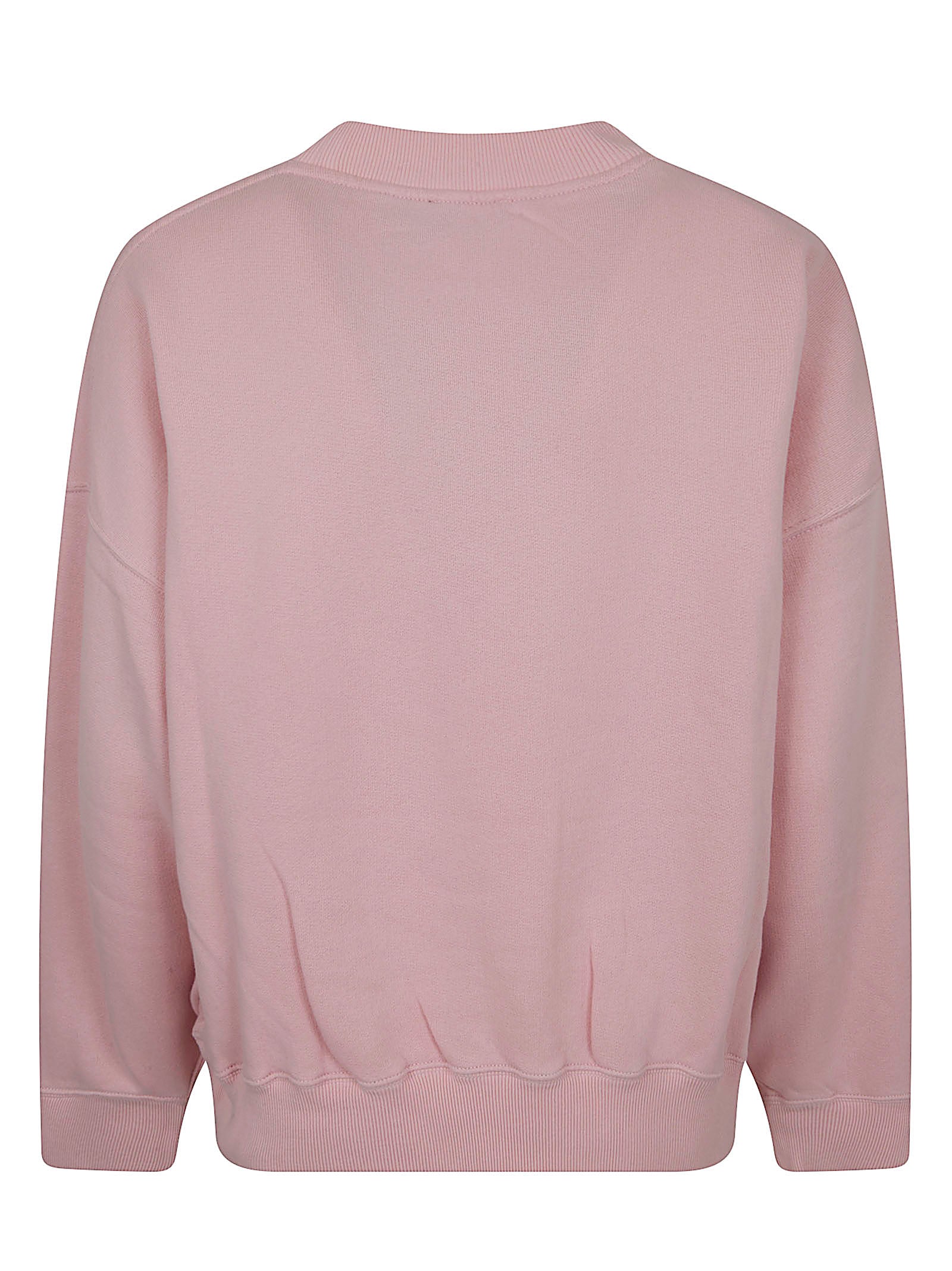 Cropped Sweater with Embroidered Logo