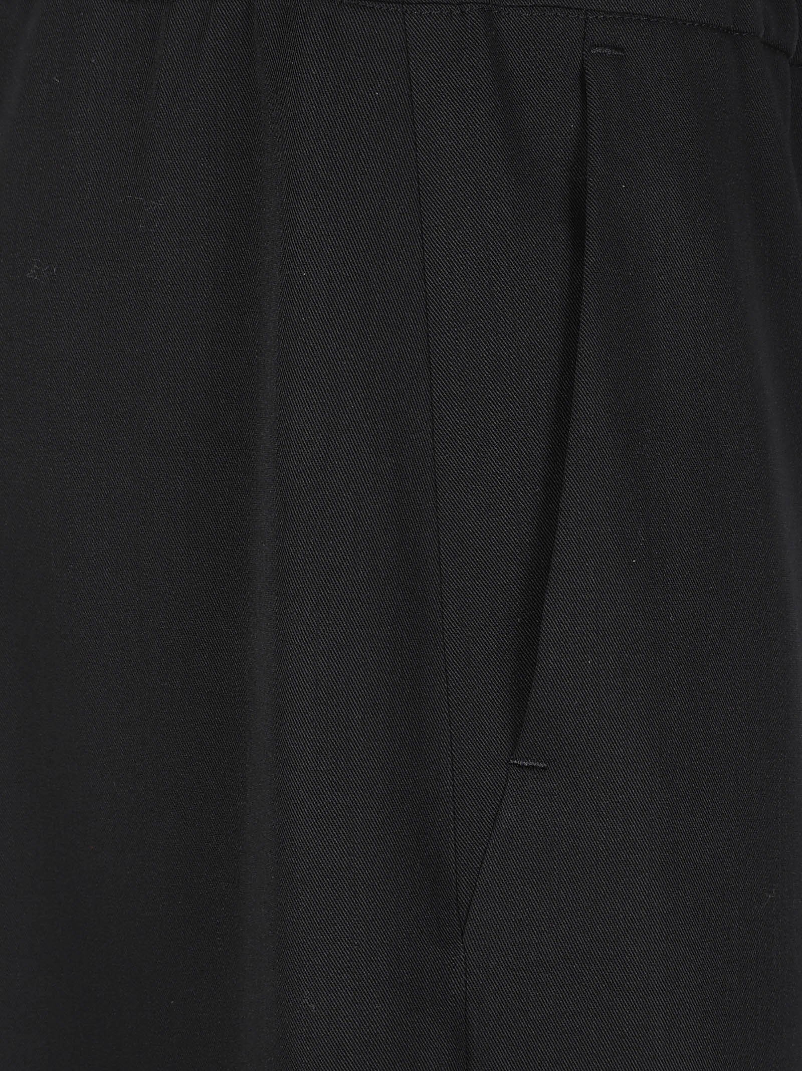Cropped Black Pants with Straight Cut