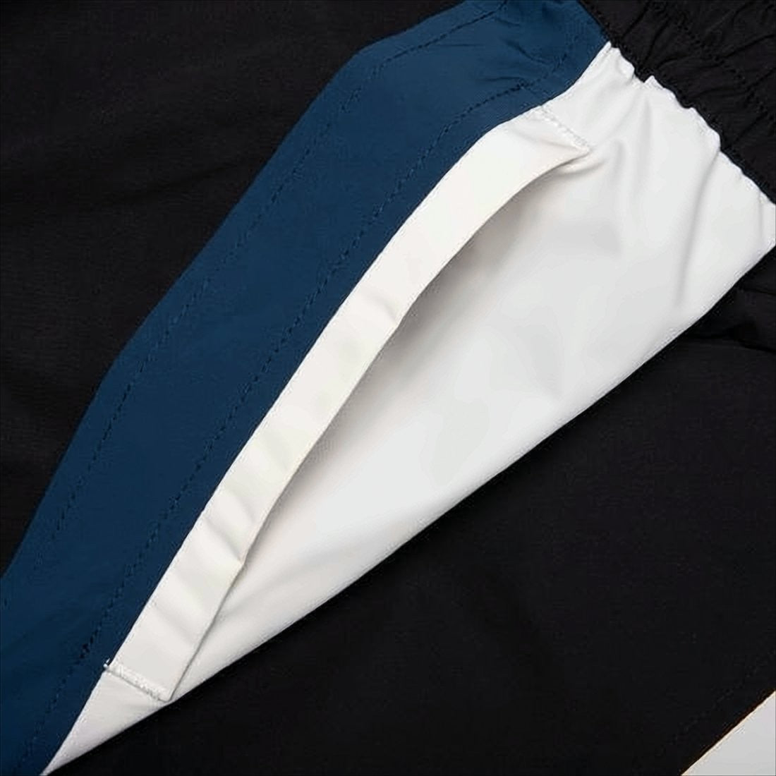 Color-Blocked Nylon Jogger Pants with Drawstring