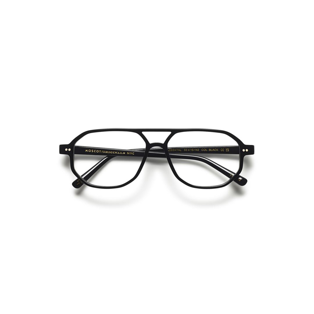 Or-Gaz-O Gazeektal Geometric Black Acetate Eyeglasses