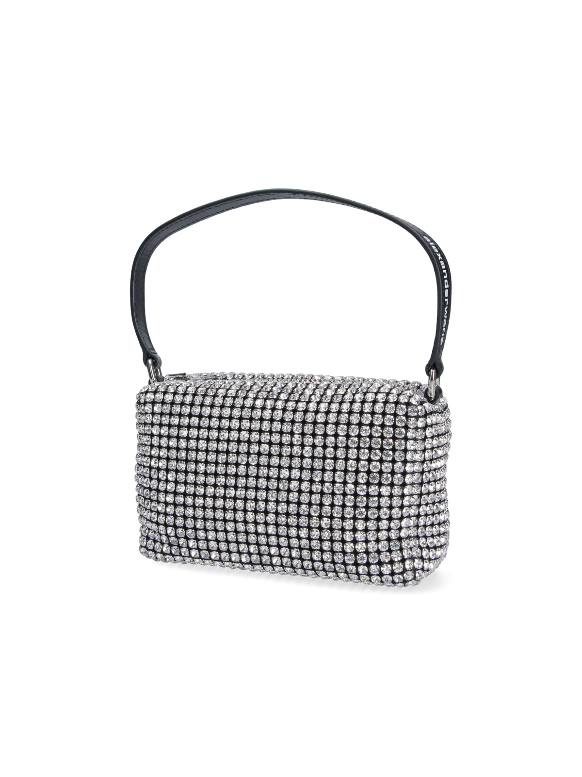 Black Medium Heiress Crystal Shoulder Bag