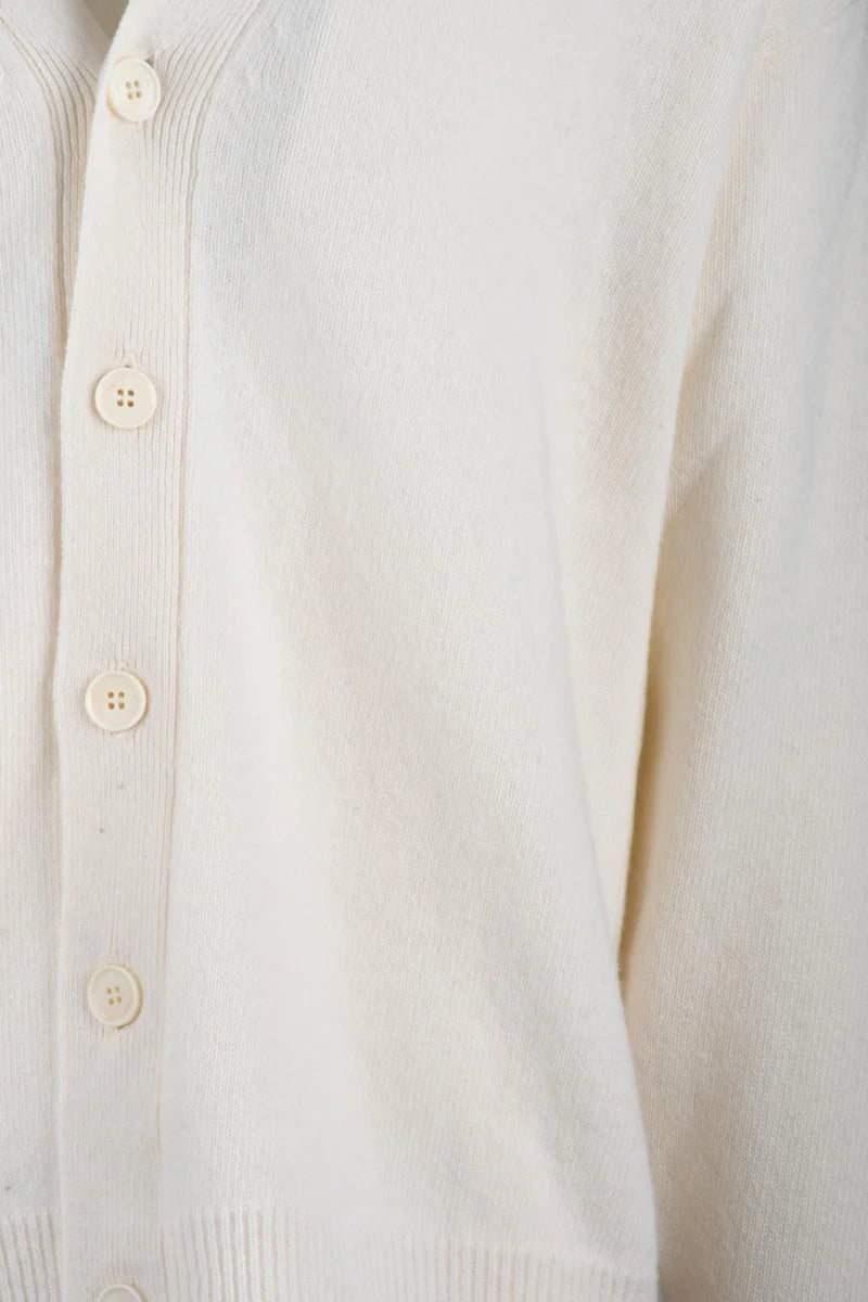 Refined Button-Front Cardigan in Fine Wool