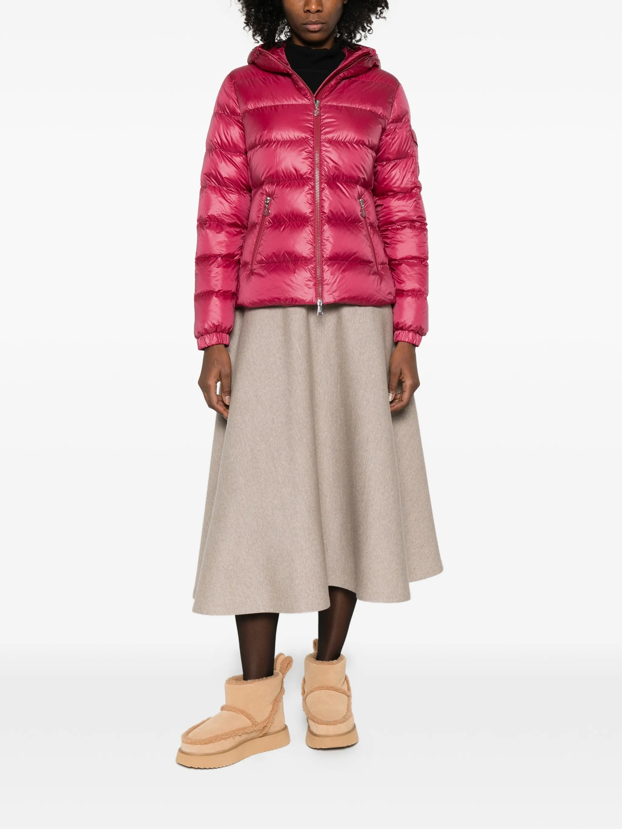 Red Glesse Quilted Cropped Jacket