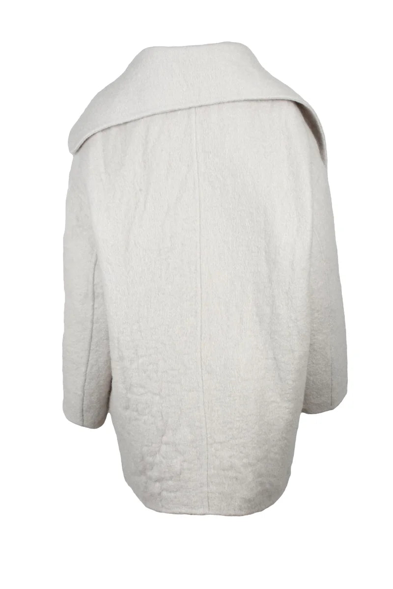 Mohair Wool Coat - Light Grey
