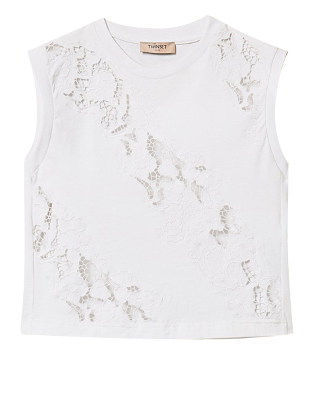 Intricate Floral Lace Cropped Top