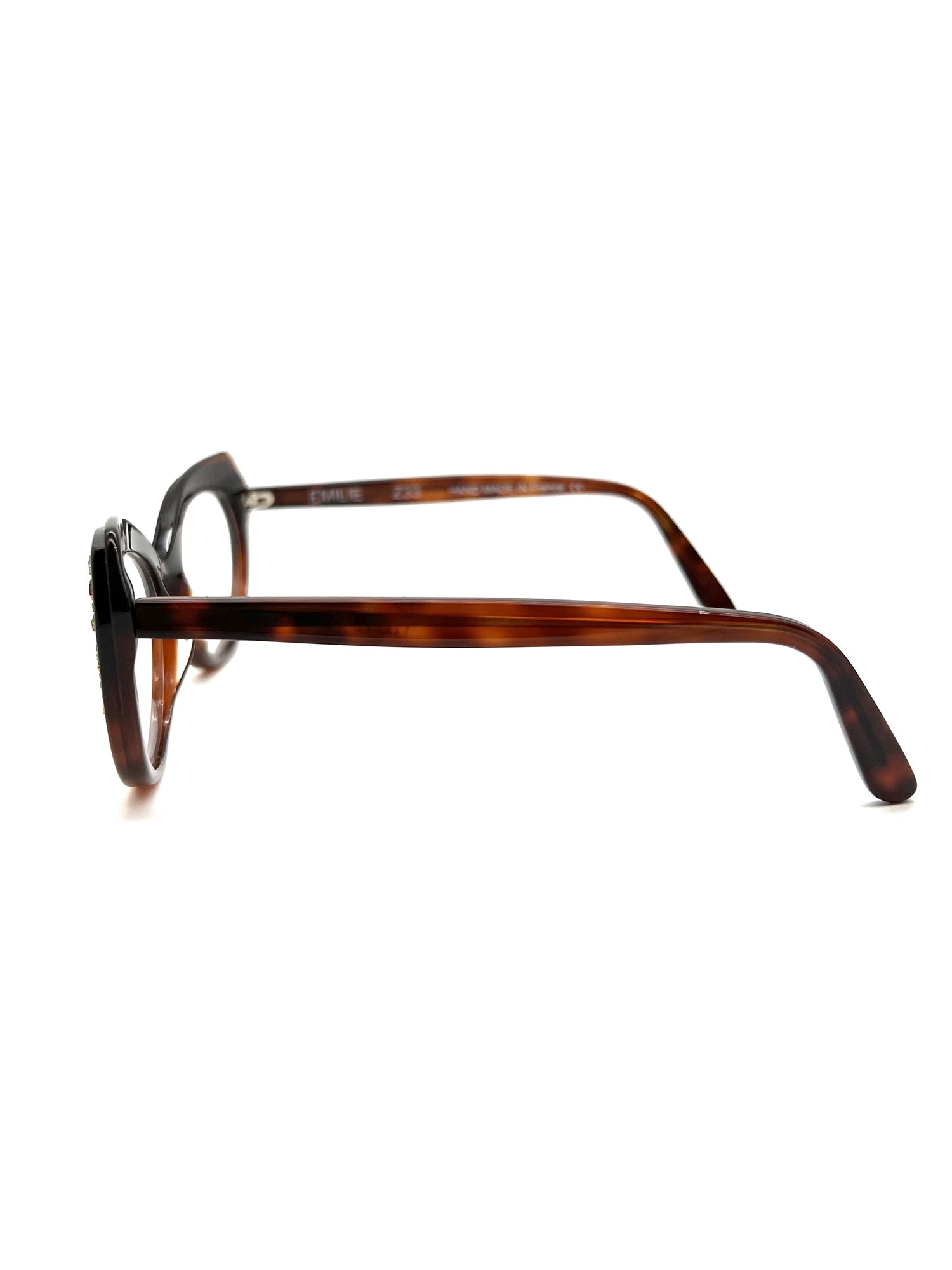Cat-Eye Optical Frames with Colorful Embellishments