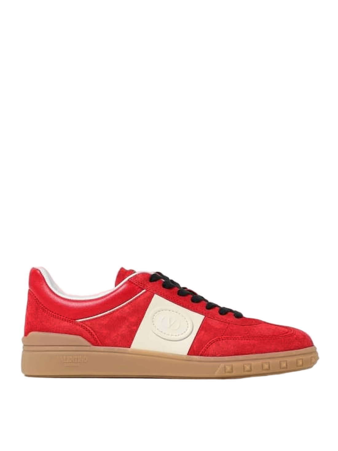 Red Suede Sneakers with Gum Rubber Sole