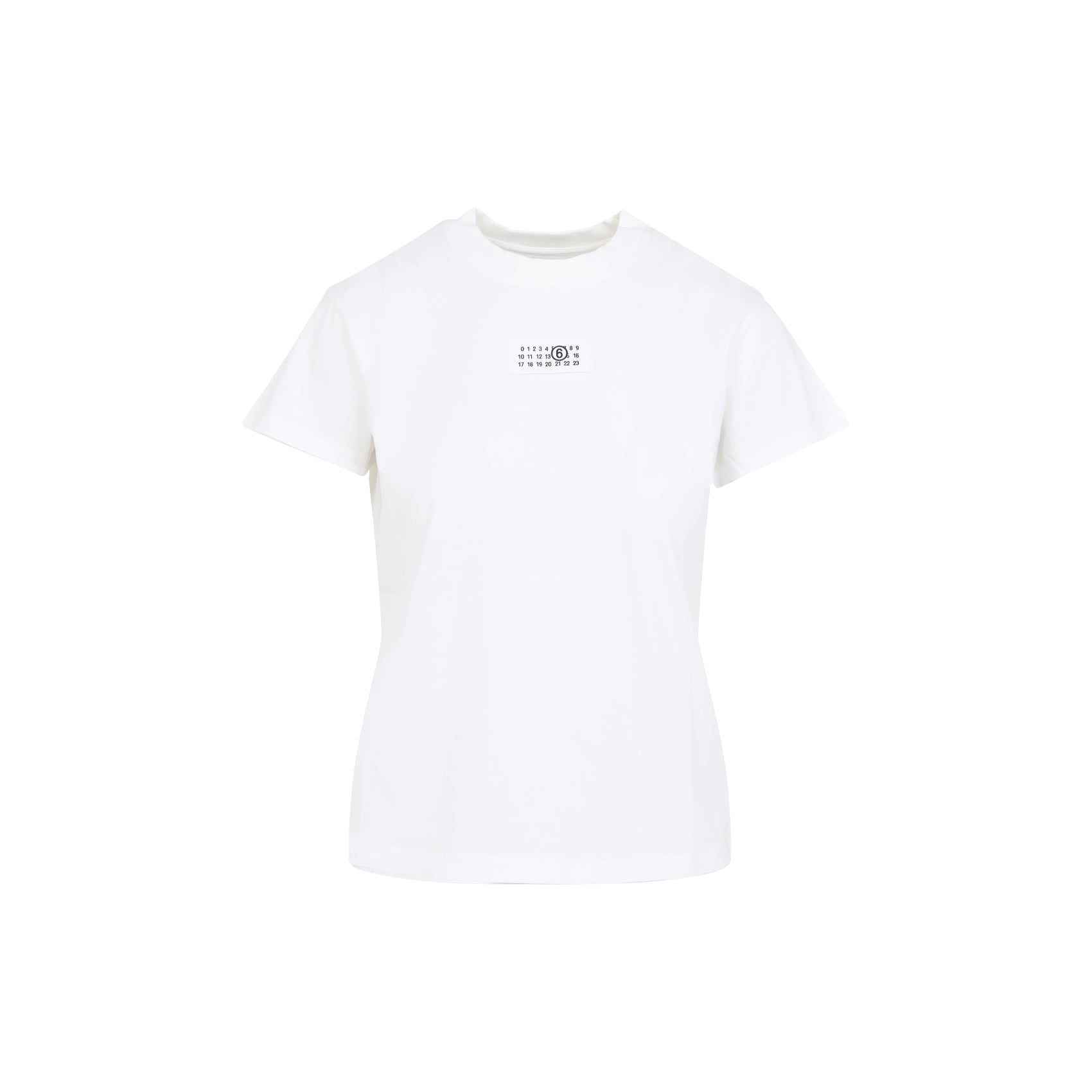 White Cotton T-Shirt With Distinctive Logo