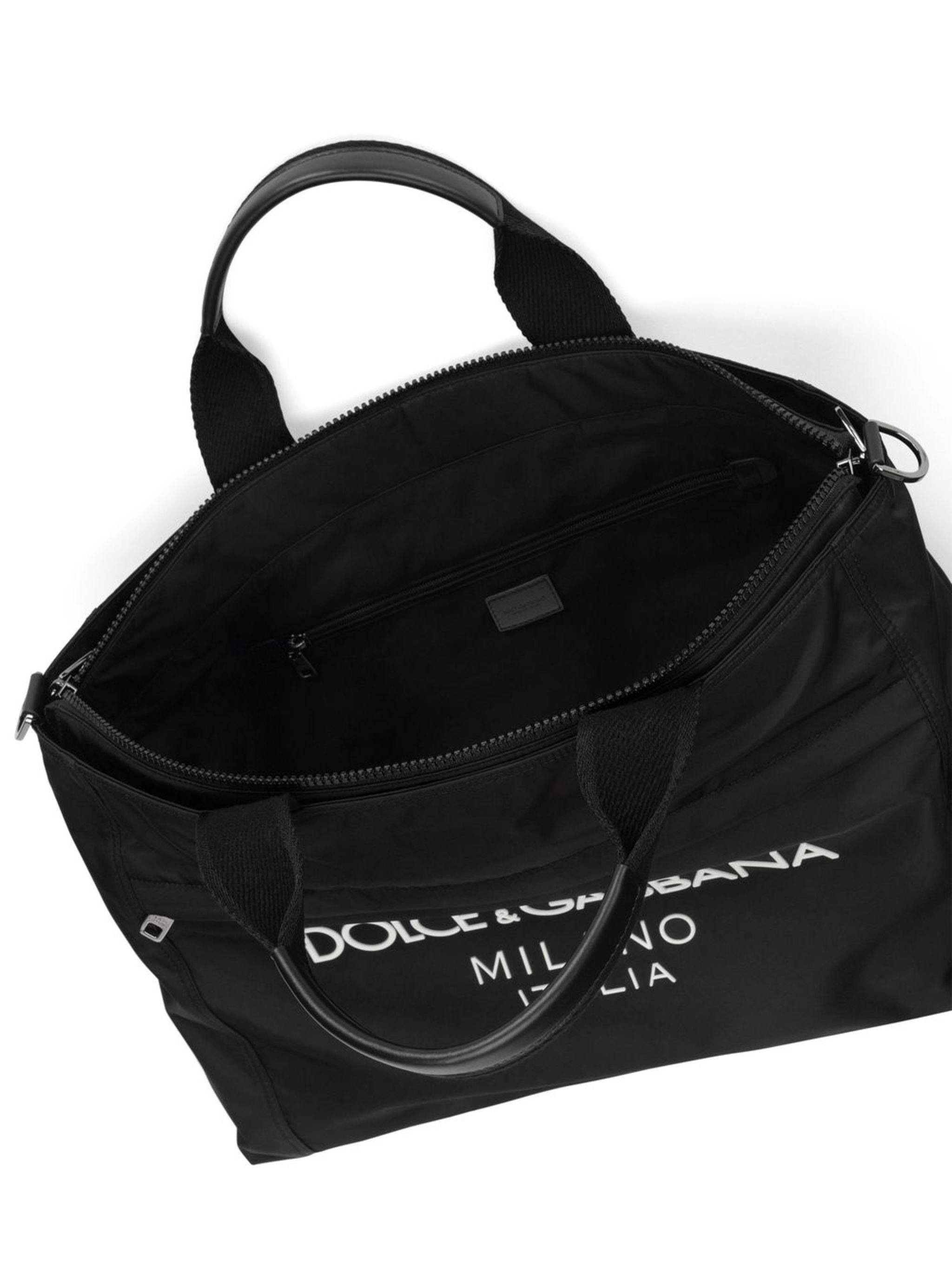 Black Shopping Nylon Duffle Bag