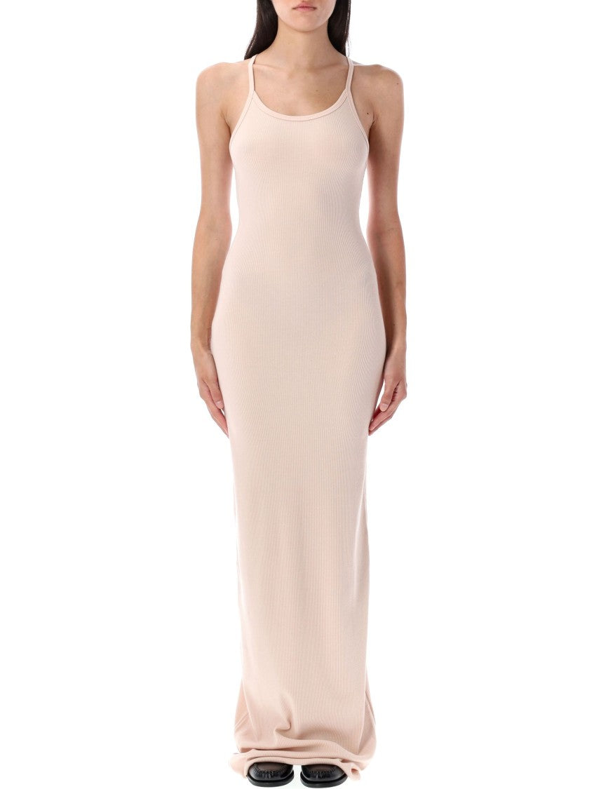 Long Tank Dress With Ribbed Texture