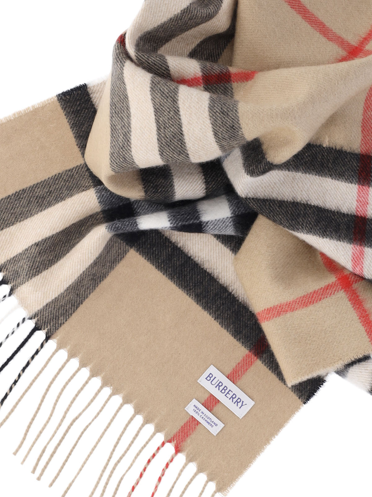 Cashmere Scarf with Multicolor Iconic Check Pattern