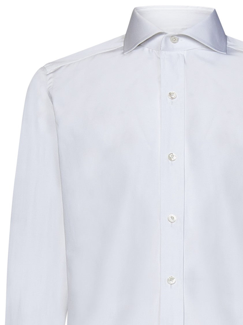 White Cotton Poplin Shirt