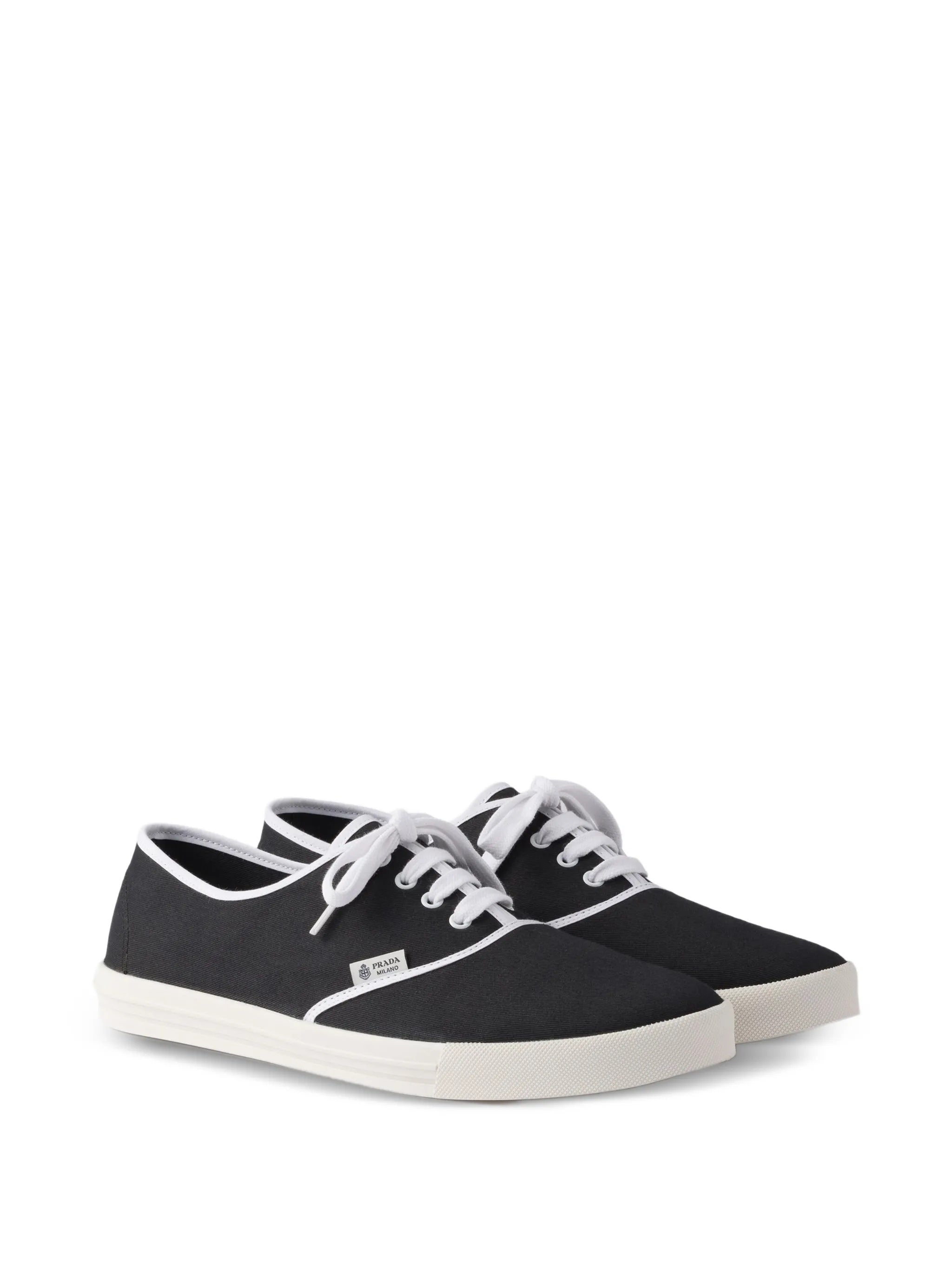 Black Drill Low-Profile Canvas Sneakers