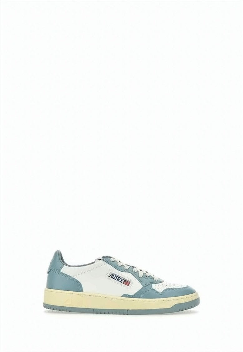 Autry Low-Top Sneakers with Smooth Leather Panels and Perforated Detailing
