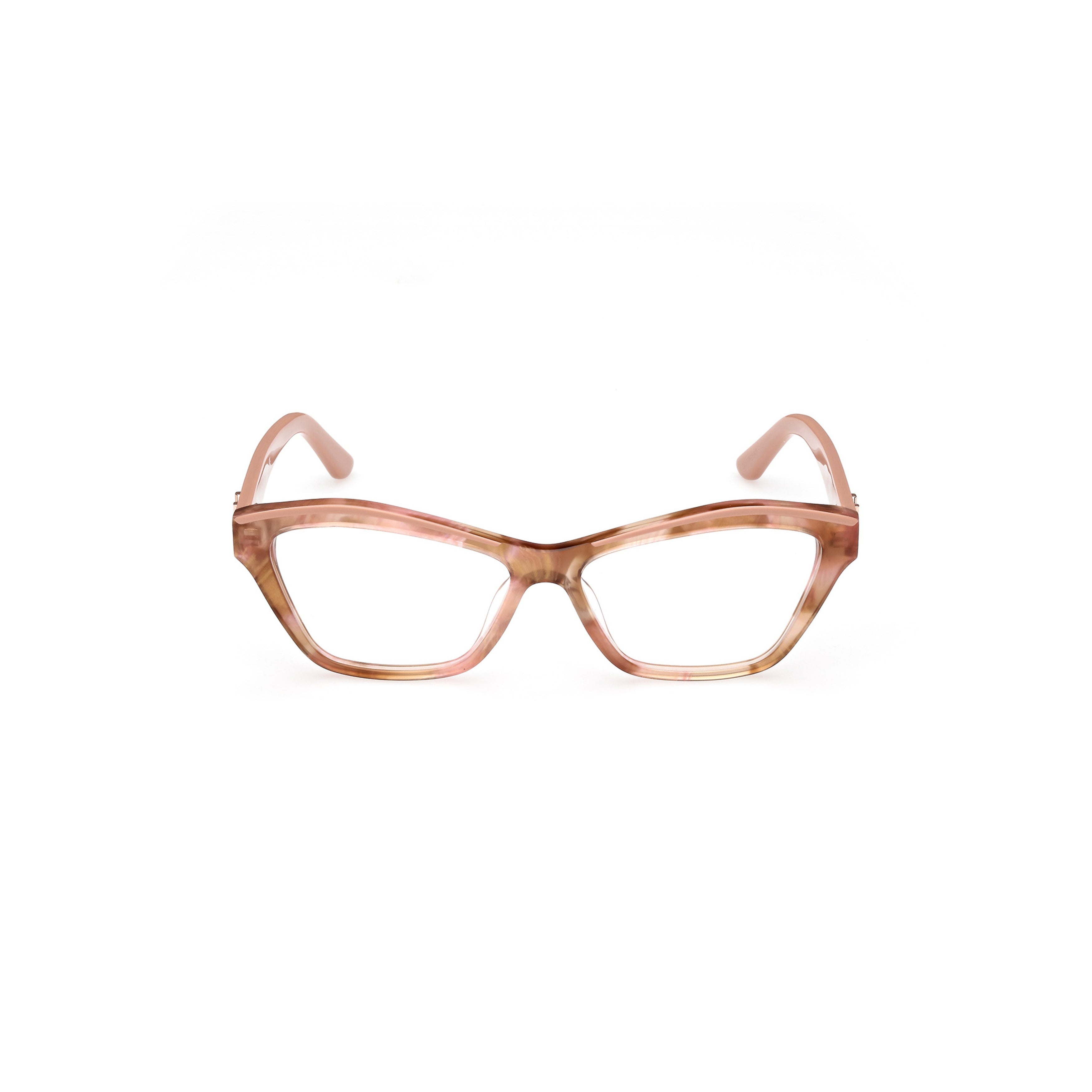 Gm0396 55074 Translucent Cat-Eye Eyeglasses with Geometric Frame