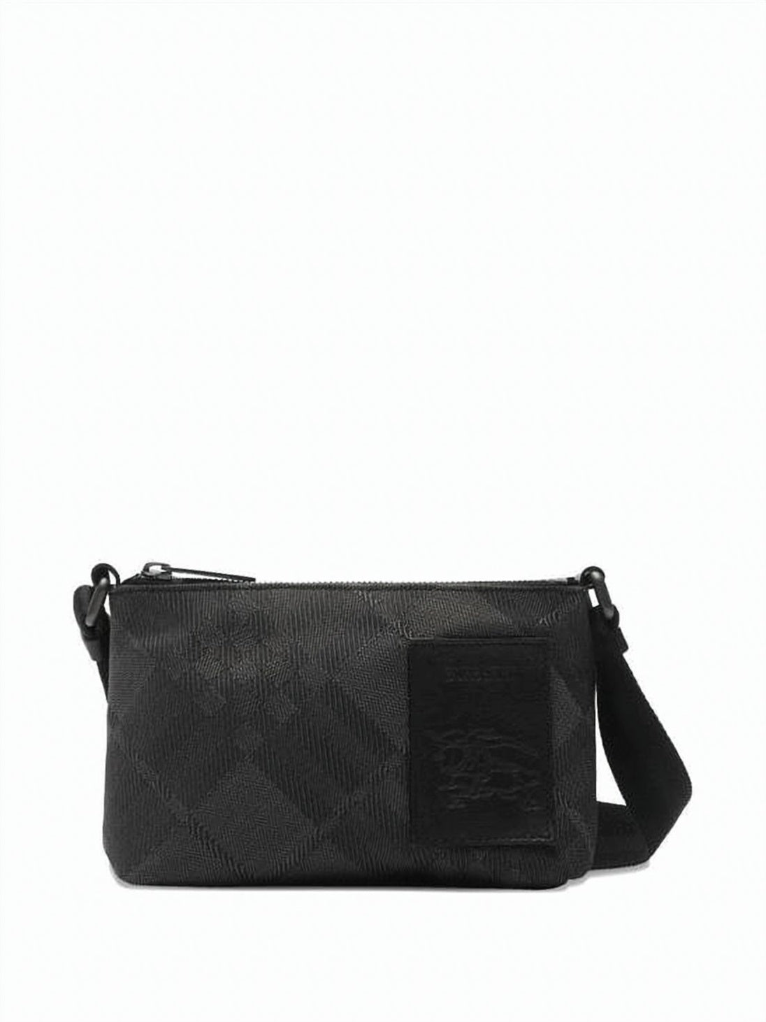 Rectangular Shoulder Bag with Embossed Logo