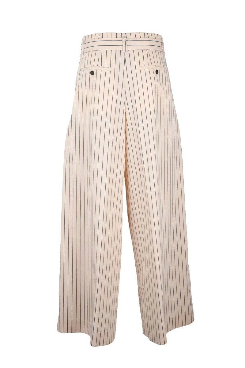 High-Waisted Pinstripe Palazzo Pants