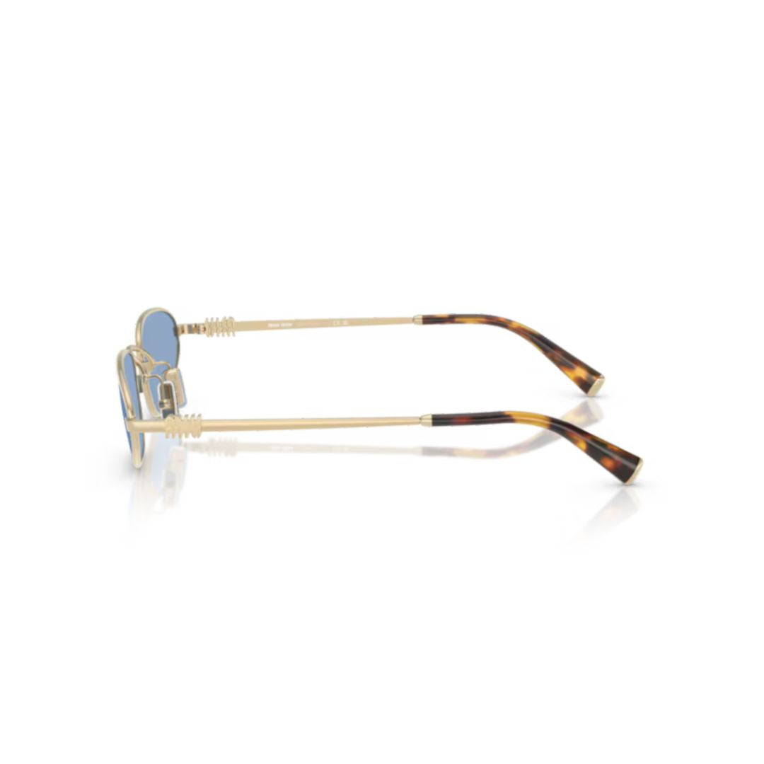 0mu A52s Oval Gold Metal Sunglasses