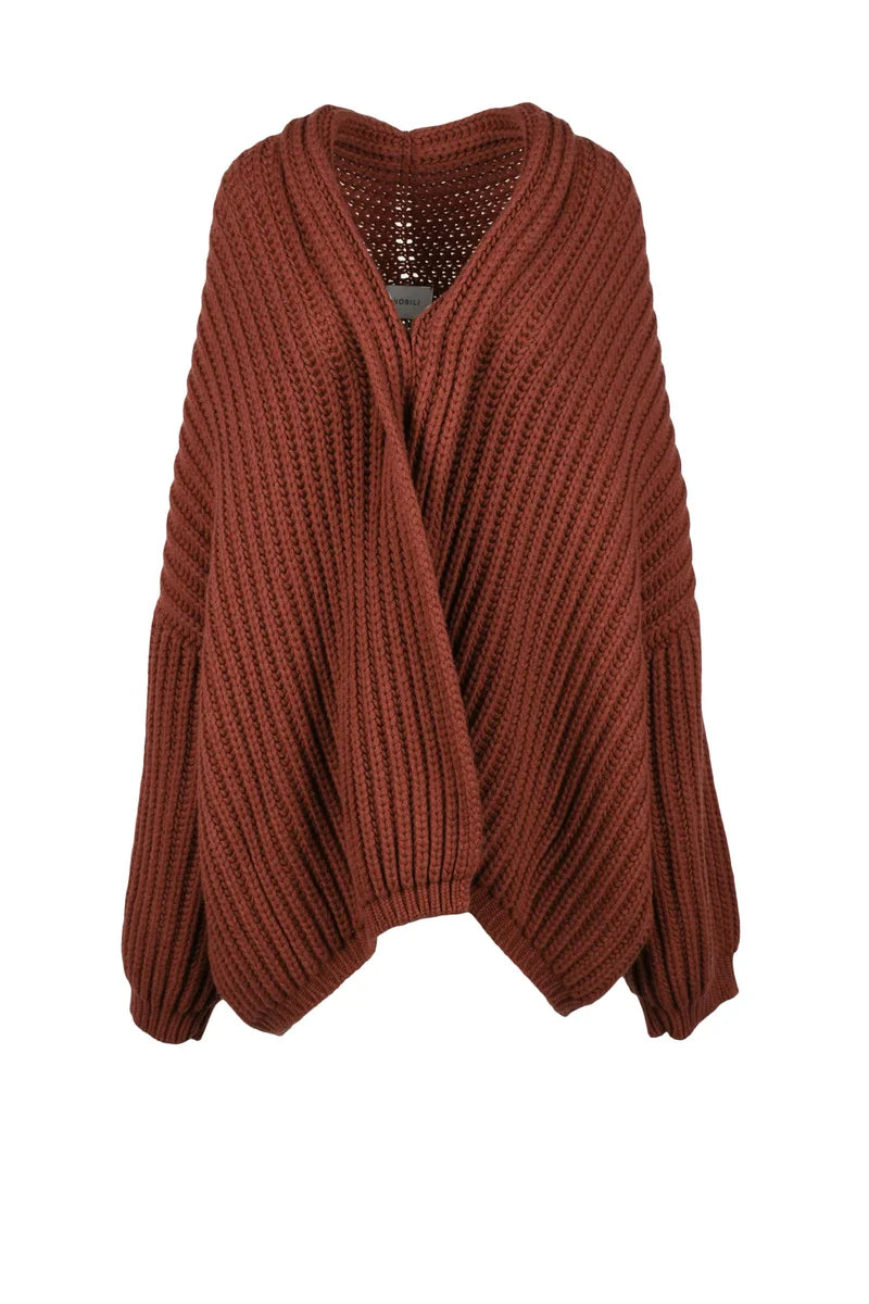 Knit Brown Cashmere Cardigan