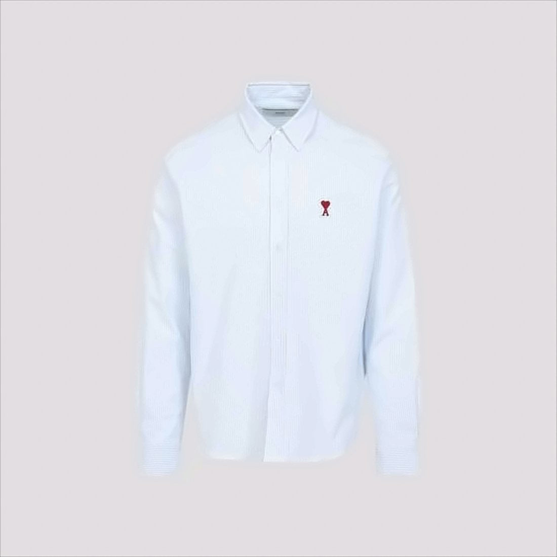 Light Blue and White Pinstripe Long-Sleeve Shirt