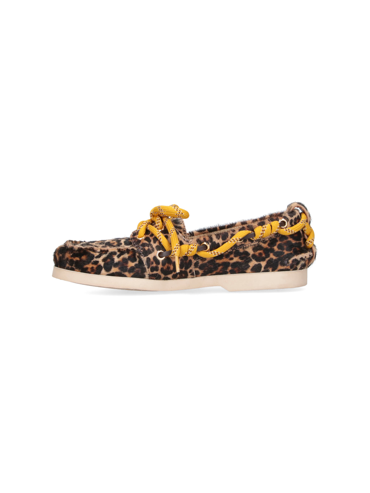Brown Cruise Animal Print Leather Moccasins