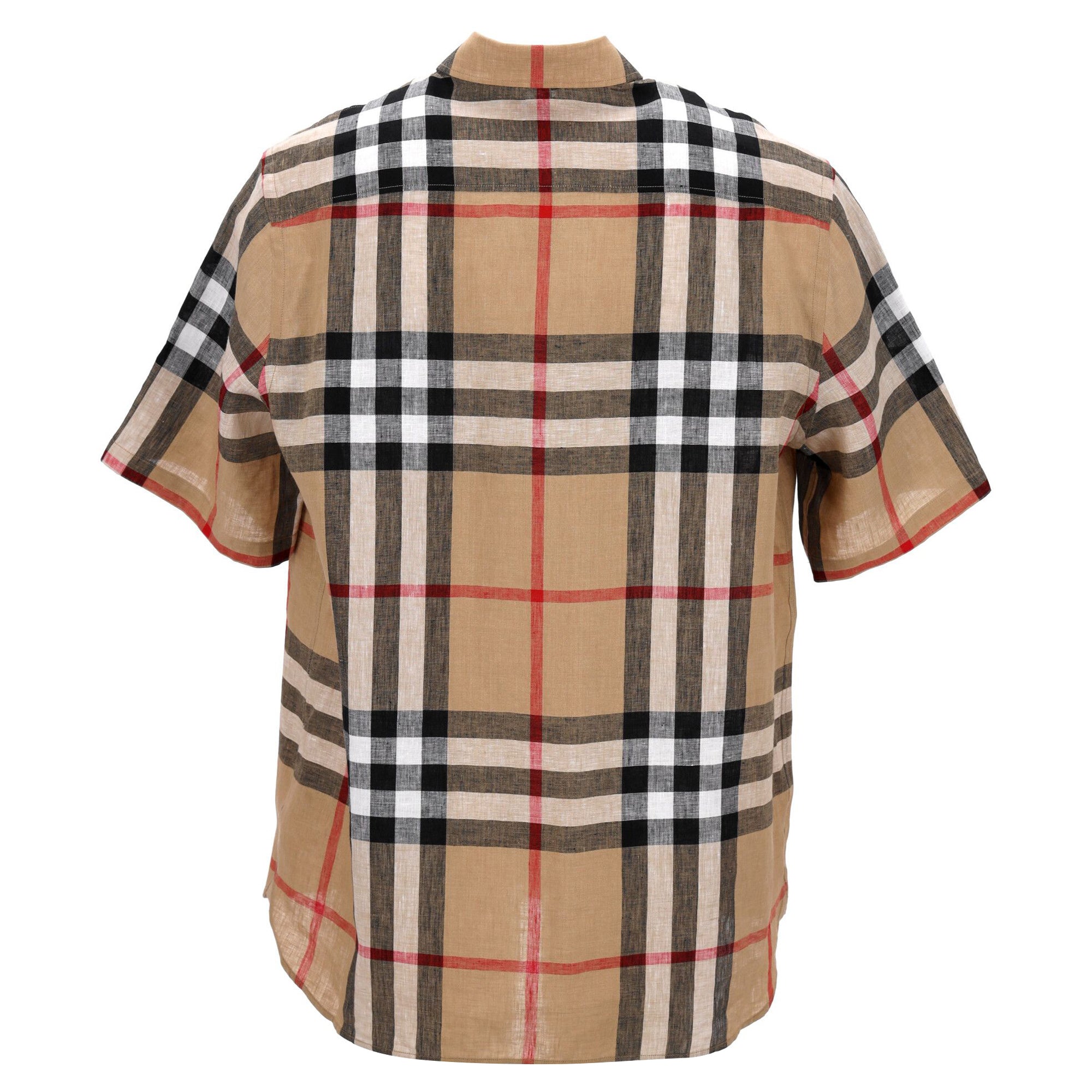 Short-Sleeved Checked Shirt With Chest Pockets