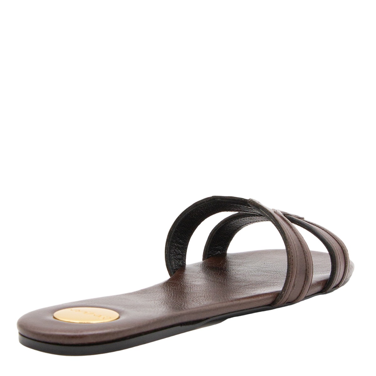 Brown Leather Mabrouka Flats