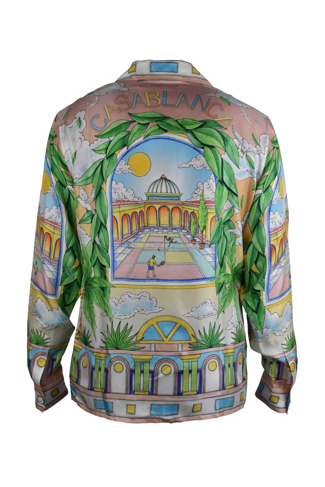 Silk Satin “Paysage Ideal” Shirt