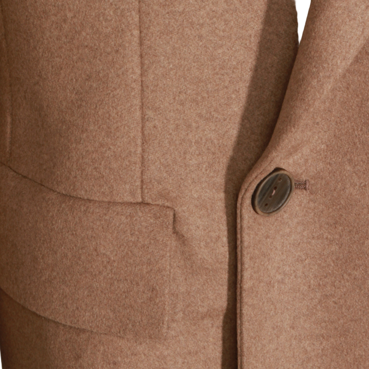 Long Double-Breasted Coat with Classic Lapel