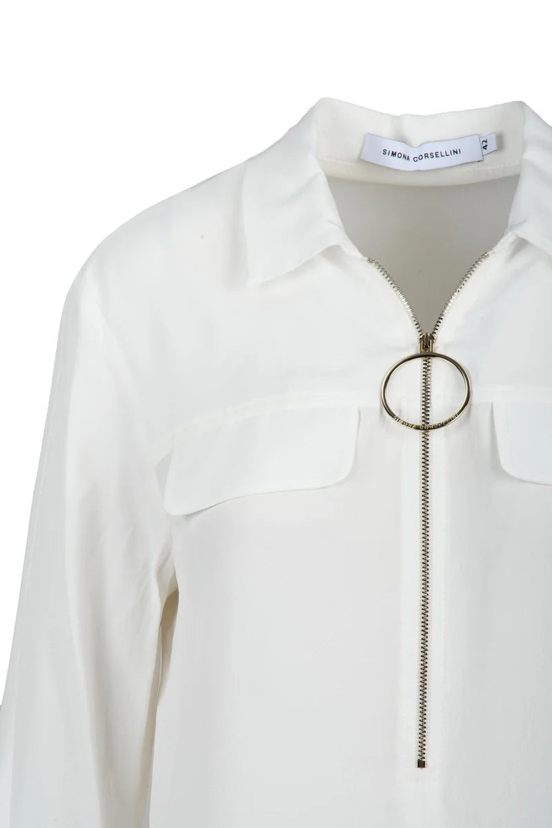 Acetate Silk Shirt - White