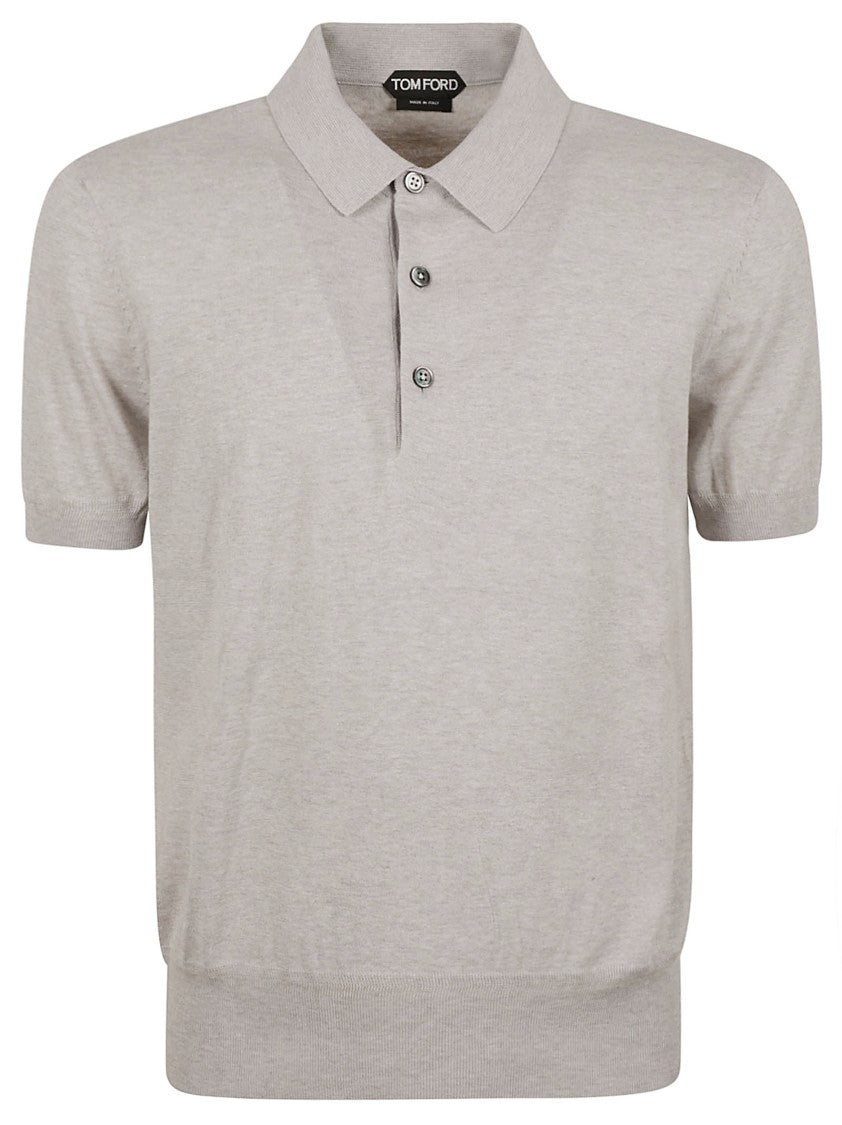 Fitted Grey Polo Shirt