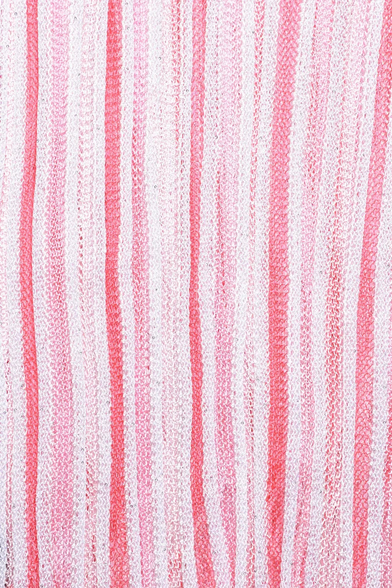 Polyamide Viscose Scarf - White/Pink
