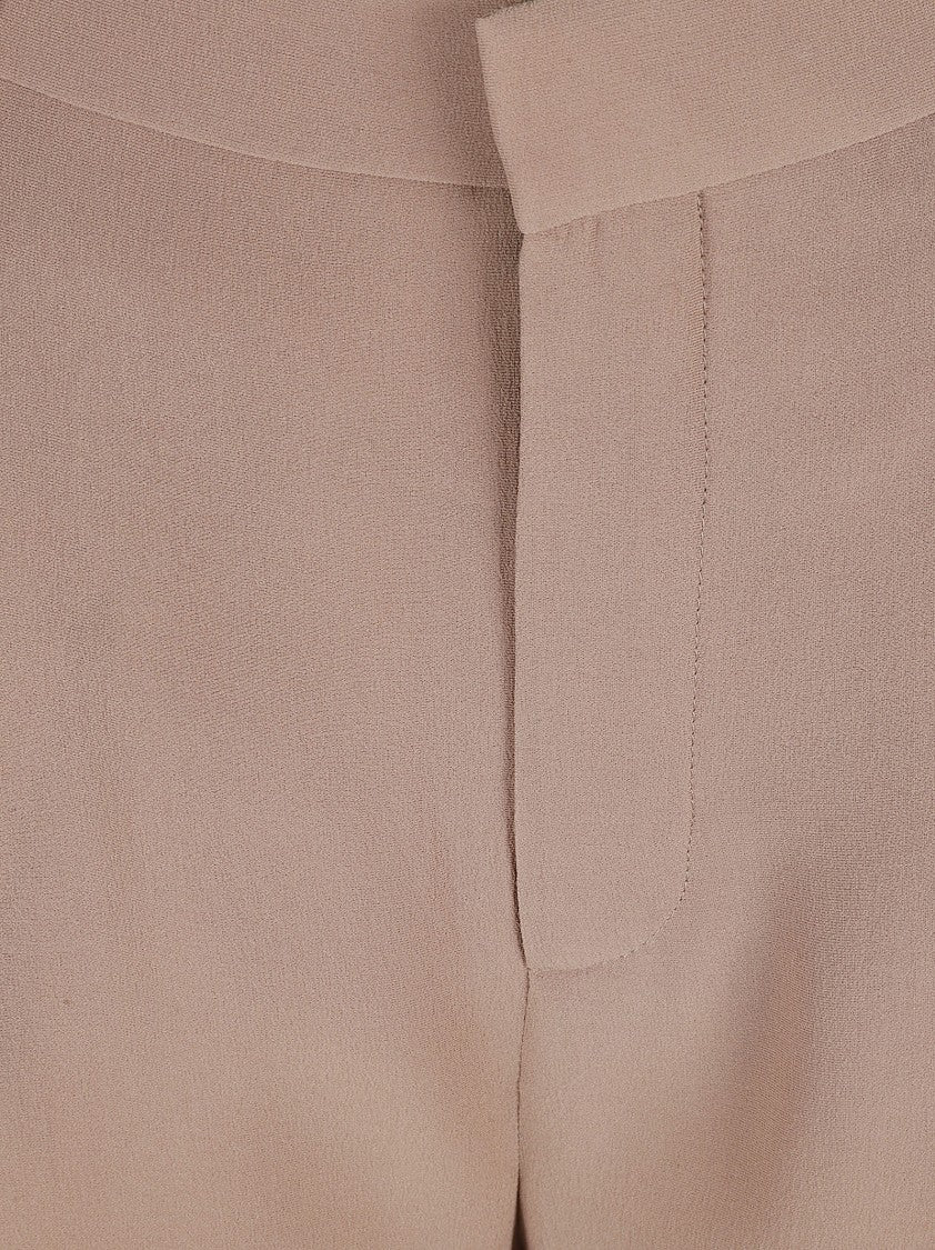 Tailored Silk Trousers With Subtle Pleats